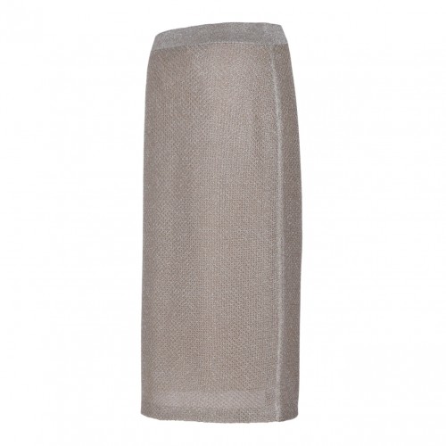 Metallic Midi Skirt