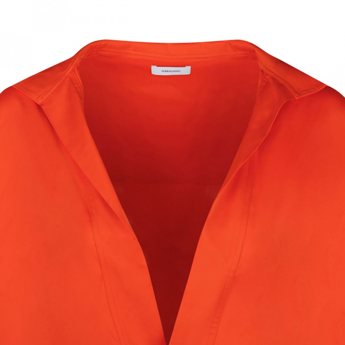 Ferragamo Chemisier Orange Dress