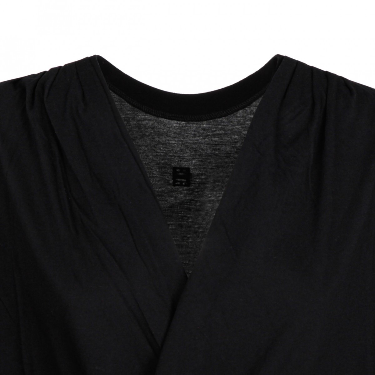 Black Draped T-Shirt