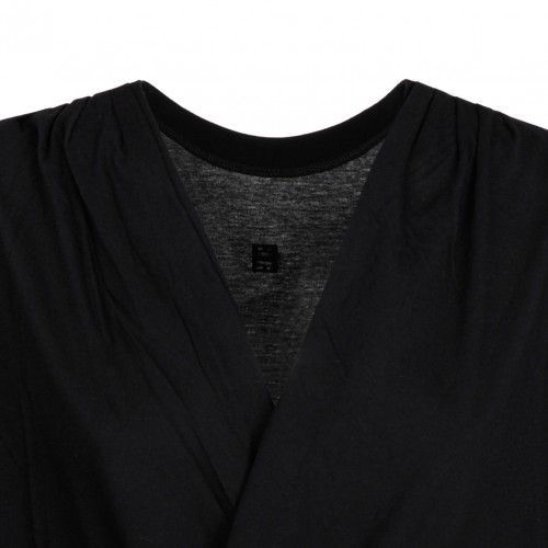 Black Draped T-Shirt