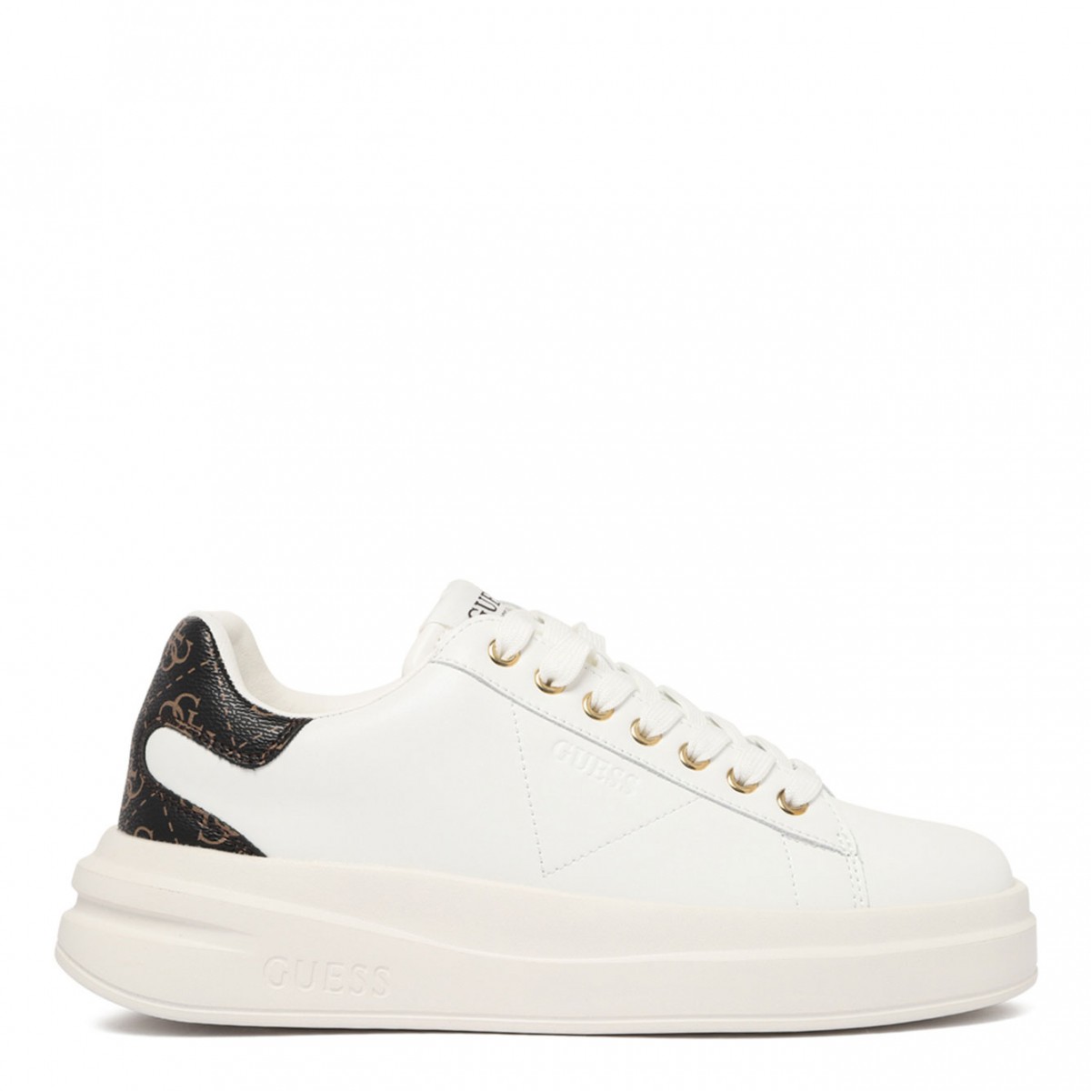 White and Beige Elbina Sneakers