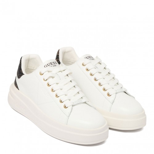 White and Beige Elbina Sneakers 2