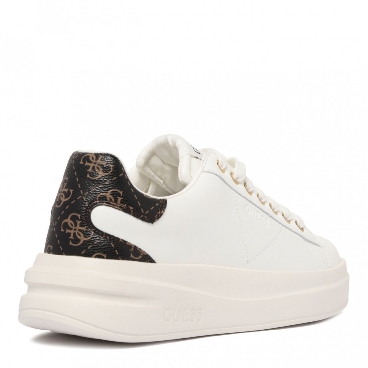 White and Beige Elbina Sneakers