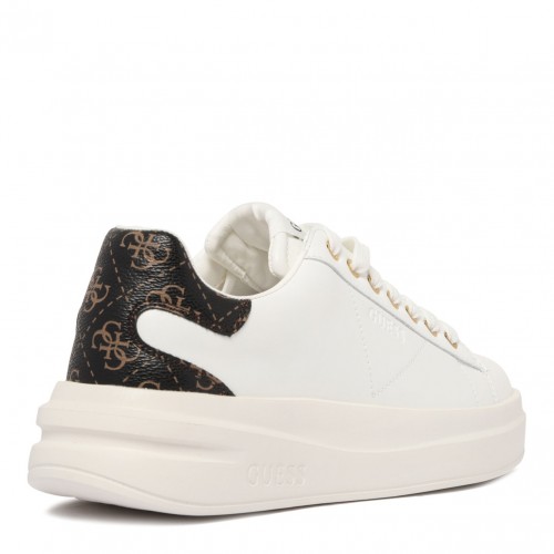 White and Beige Elbina Sneakers