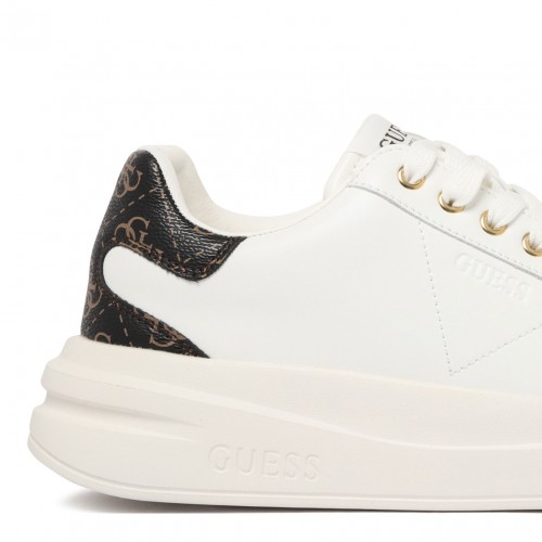 White and Beige Elbina Sneakers