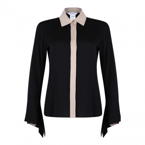 Colourblock Silk Shirt