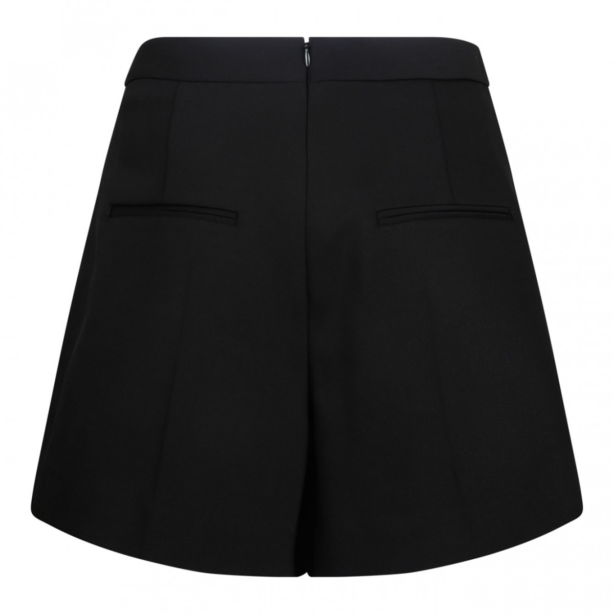 Black Button Embellished Shorts