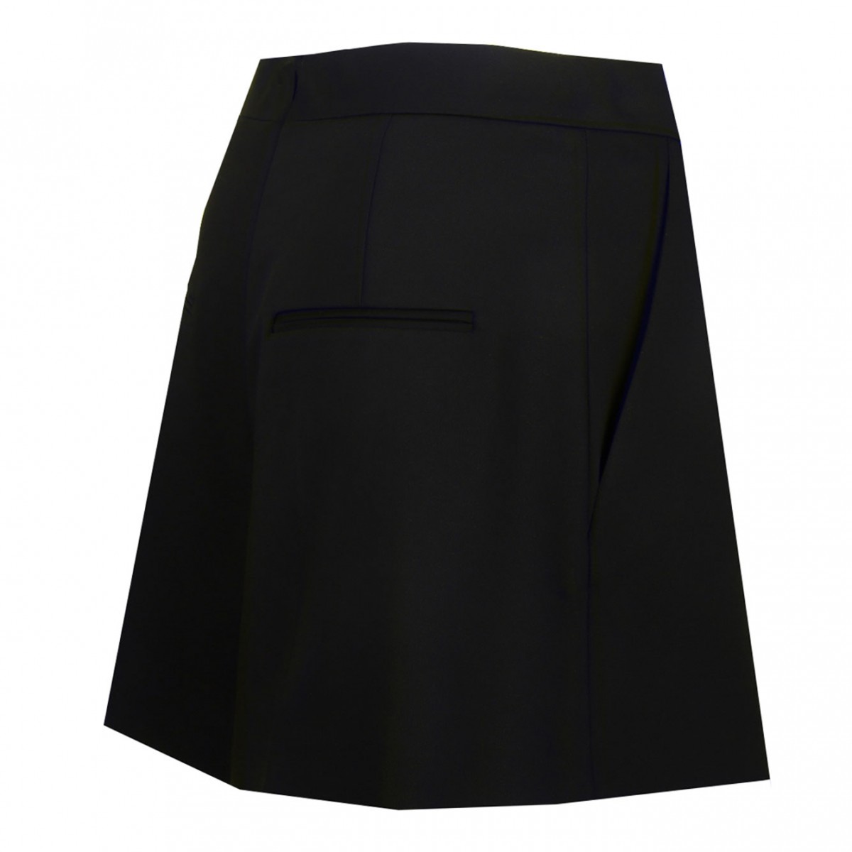 Black Button Embellished Shorts