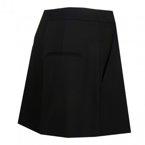 Black Button Embellished Shorts