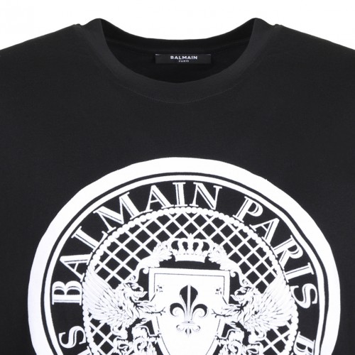 Black Flocked Coin T-Shirt