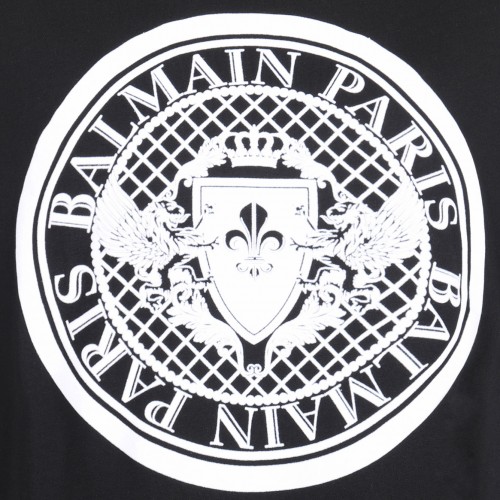 Black Flocked Coin T-Shirt