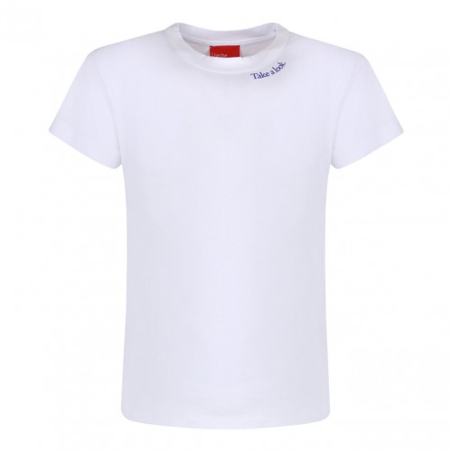 White Slogan Print T-Shirt