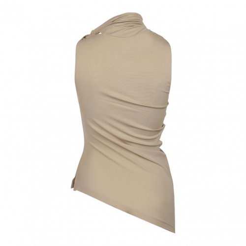 Sand Beige Draped Top 2