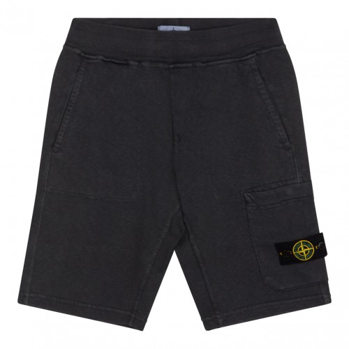 Blue Grey Compass Patch Track Shorts