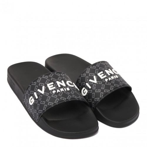 Black Logo Embossed Slides 2