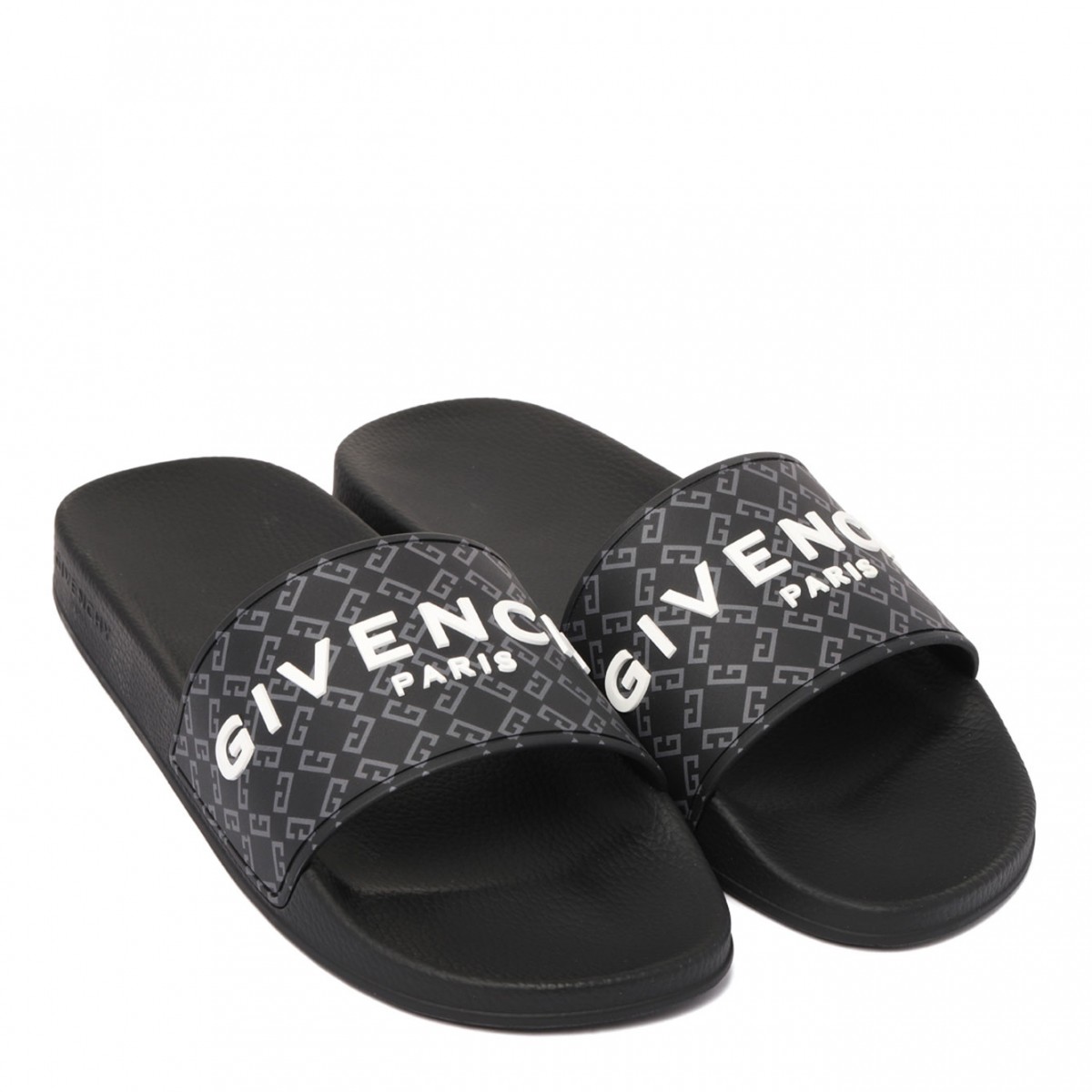 Black Logo Embossed Slides
