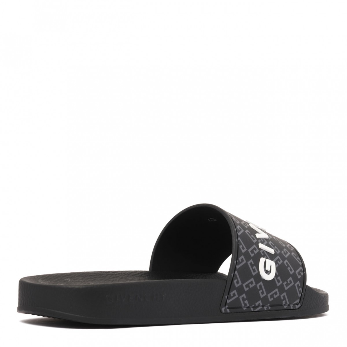 Black Logo Embossed Slides