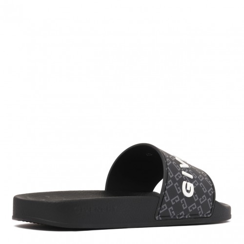 Black Logo Embossed Slides