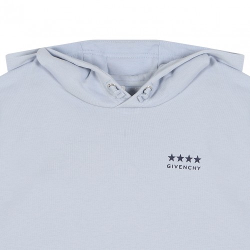 Pale Blue Hooded Sweatshirt