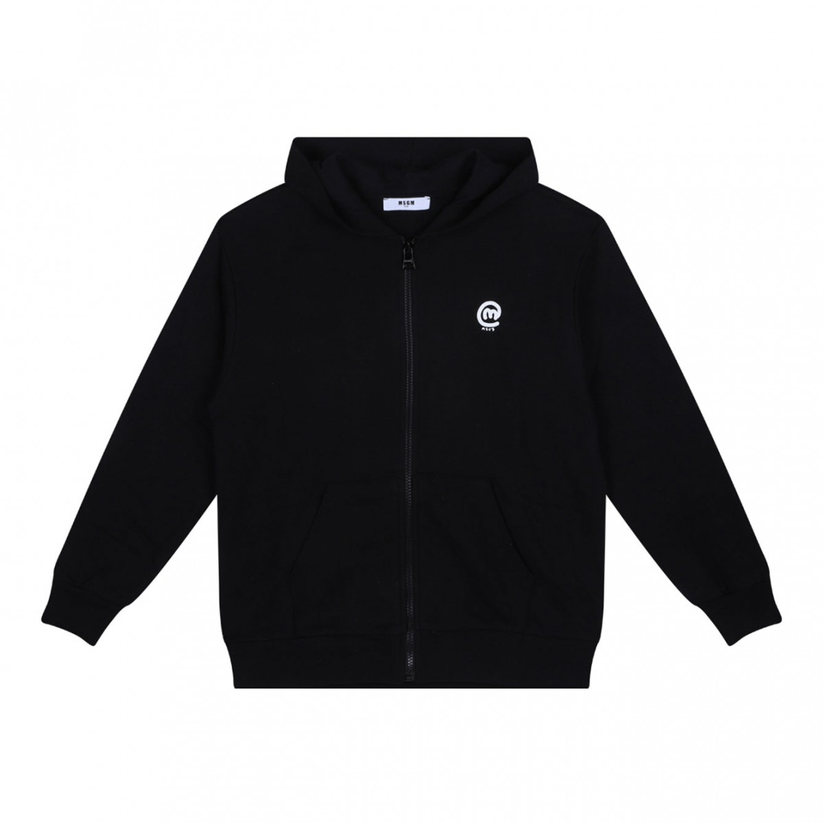 Black Logo Print Hoodie