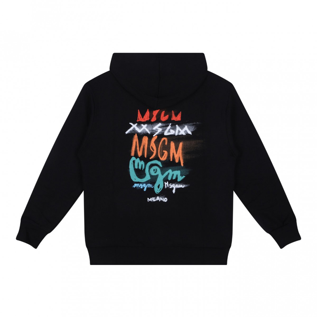 Black Logo Print Hoodie