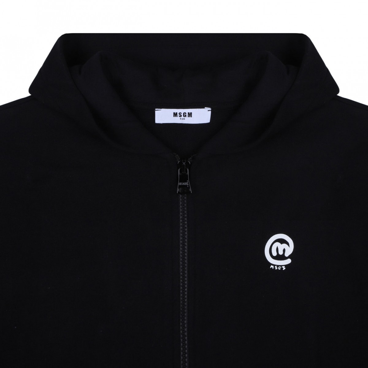 Black Logo Print Hoodie