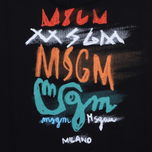 Black Logo Print Hoodie