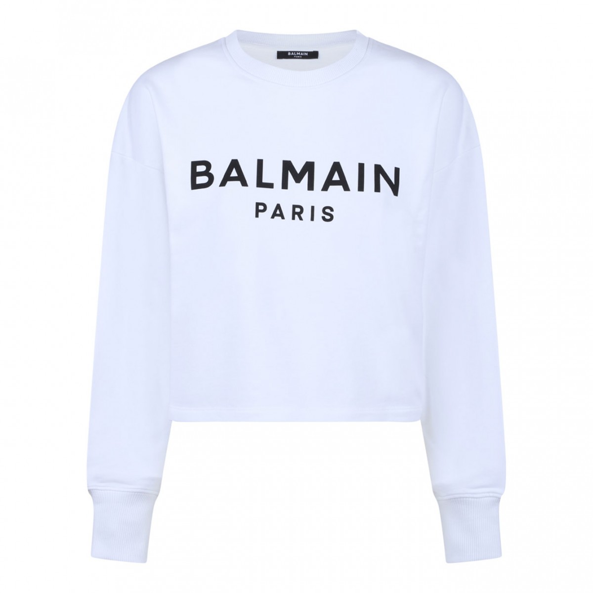 White Logo Print Sweatshirt