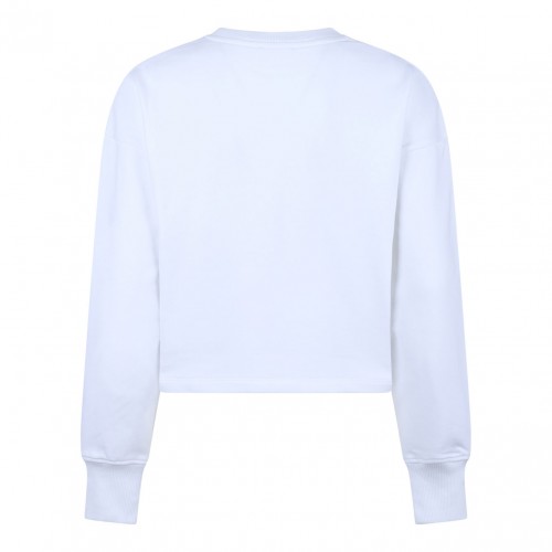 White Logo Print Sweatshirt 2