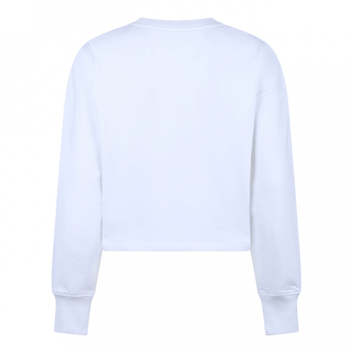 White Logo Print Sweatshirt