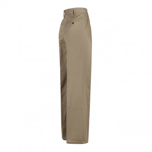 Beige Straight Trousers