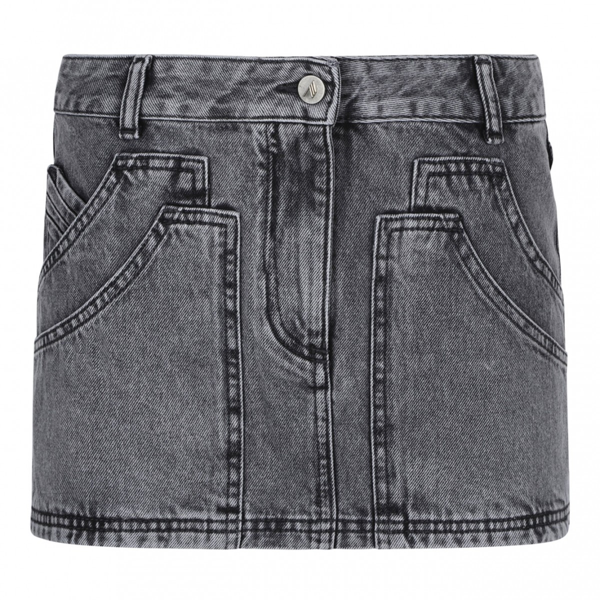 Black Denim Mini Skirt