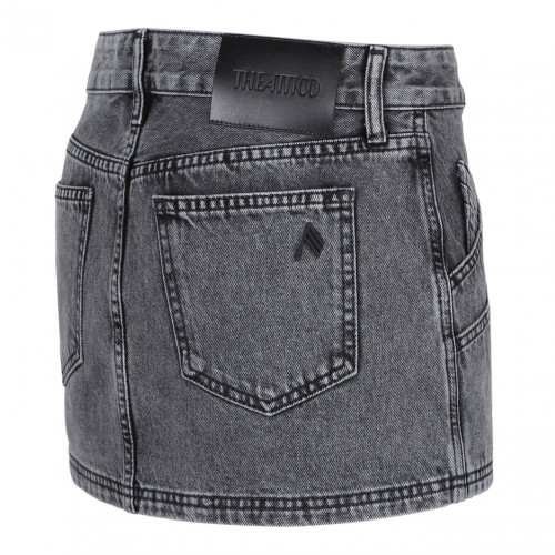 Black Denim Mini Skirt