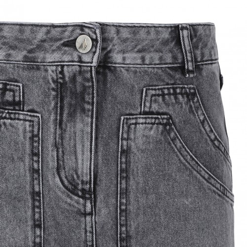 Black Denim Mini Skirt