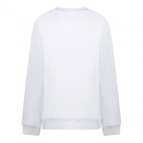 White Logo Print Sweatshirt 2