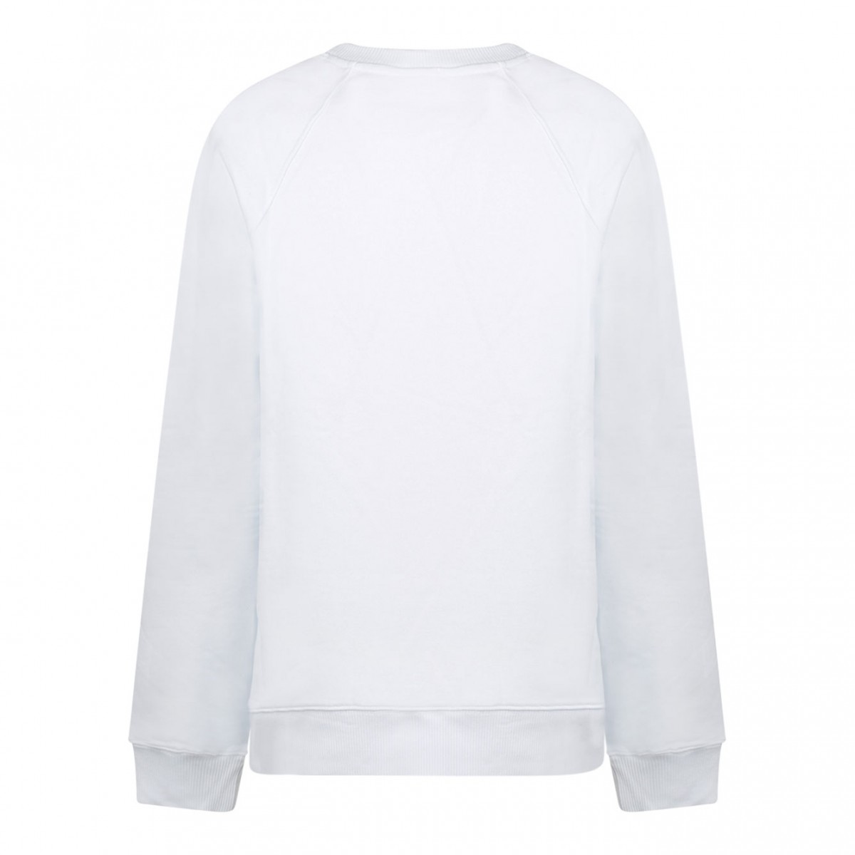 White Logo Print Sweatshirt