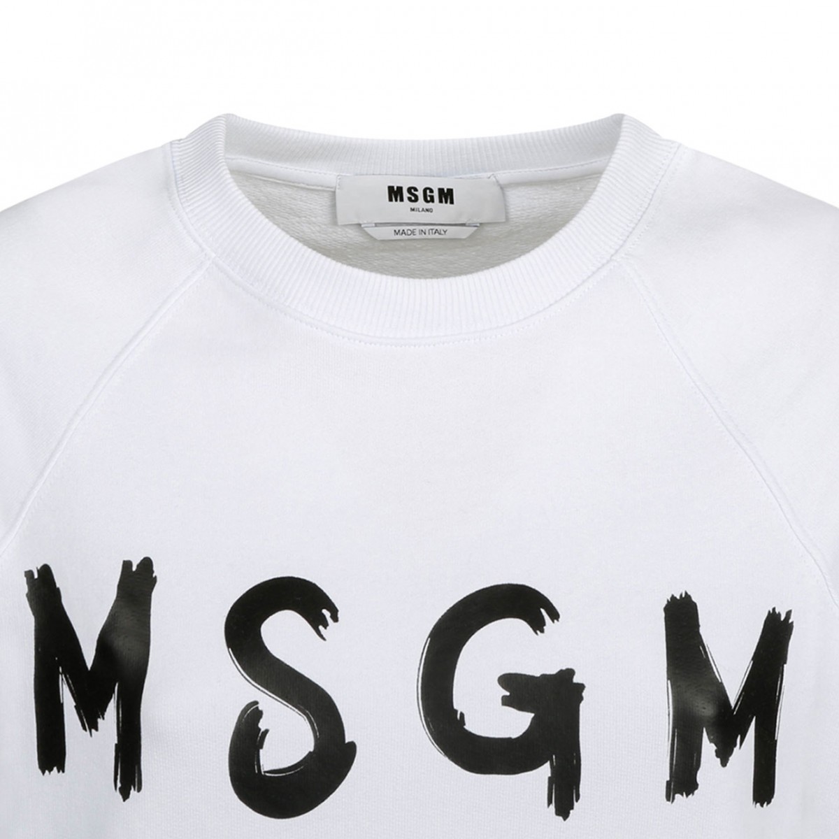 White Logo Print Sweatshirt