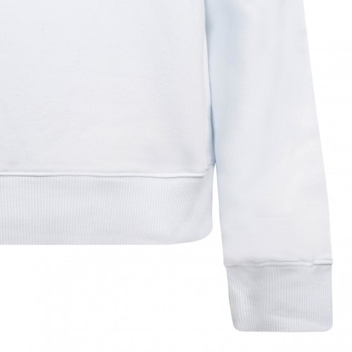 White Logo Print Sweatshirt