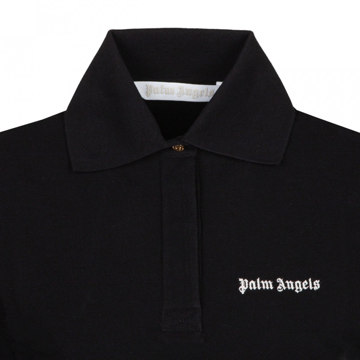 Black Cropped Polo Shirt