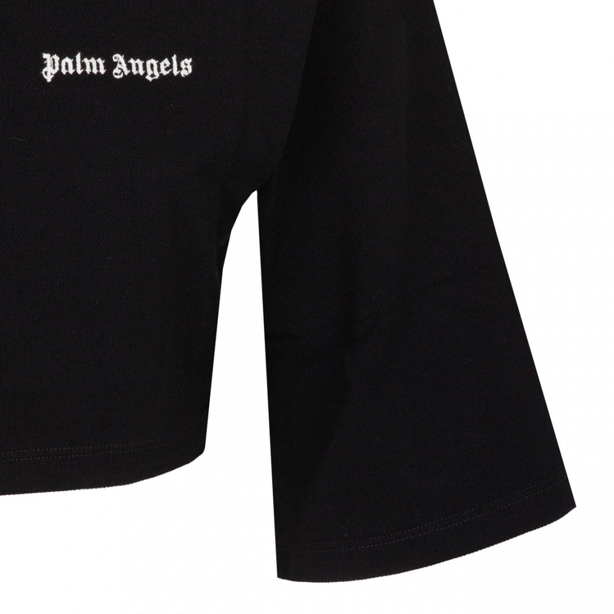 Black Cropped Polo Shirt