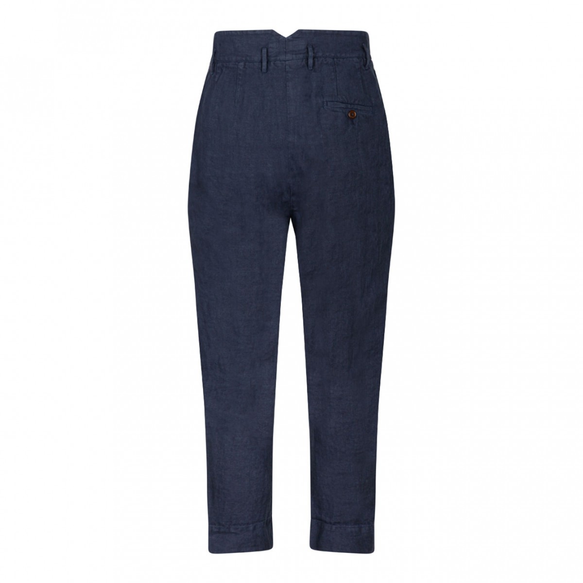 Dyed Linen Cropped Cruise Trousers