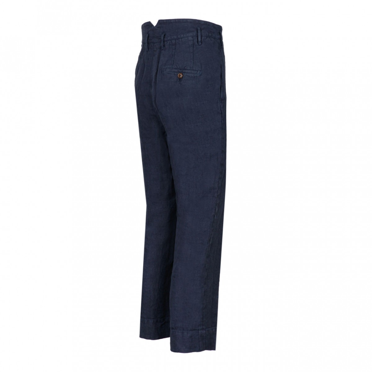 Dyed Linen Cropped Cruise Trousers