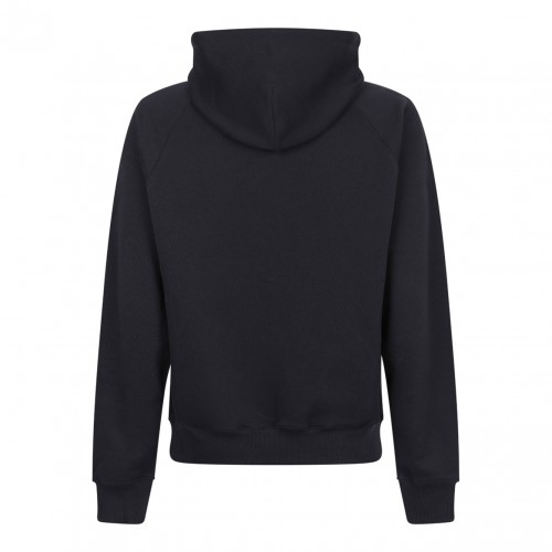 Navy Blue Logo Print Hoodie 2