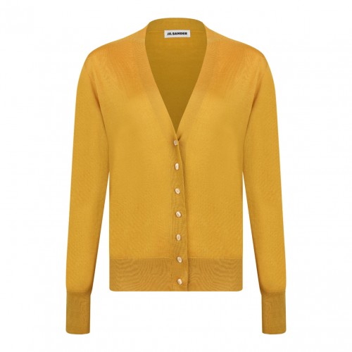 Dark Yellow Knitted Cardigan