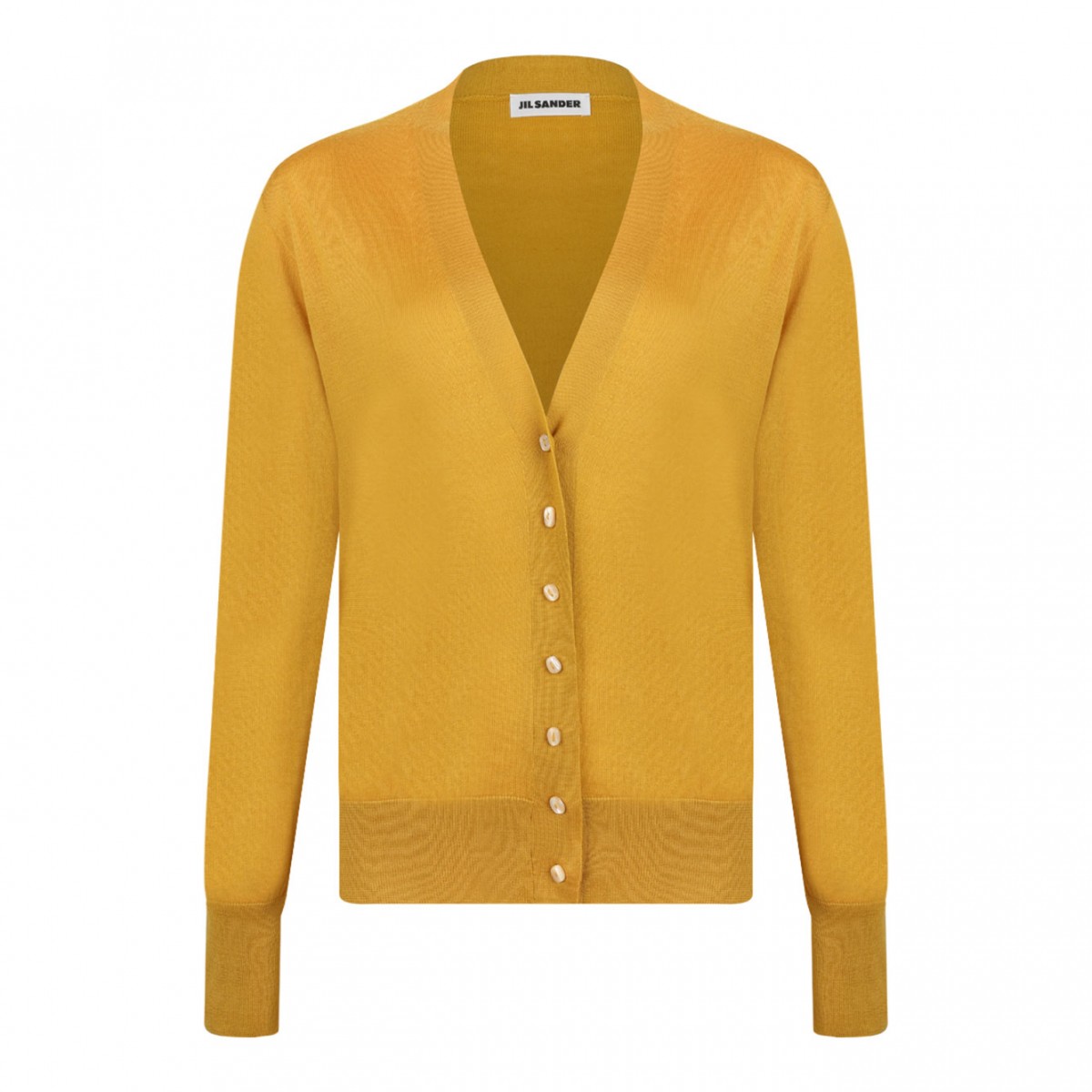 Dark Yellow Knitted Cardigan