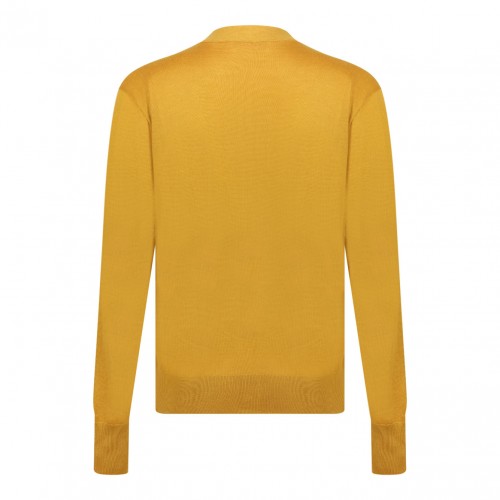 Dark Yellow Knitted Cardigan 2