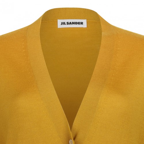 Dark Yellow Knitted Cardigan