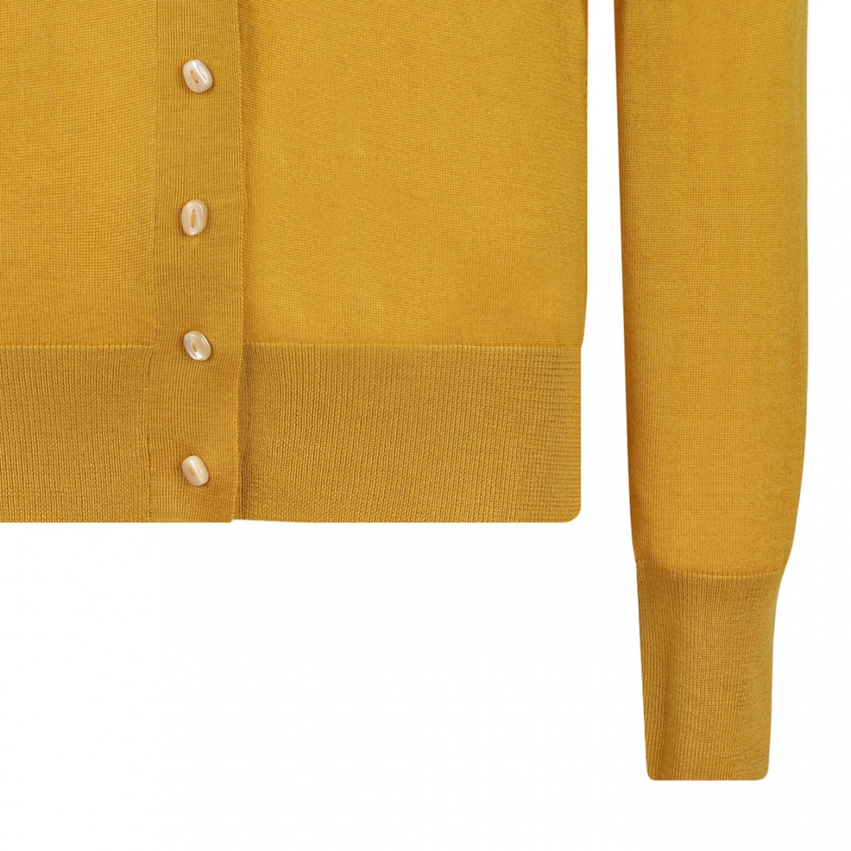 Dark Yellow Knitted Cardigan