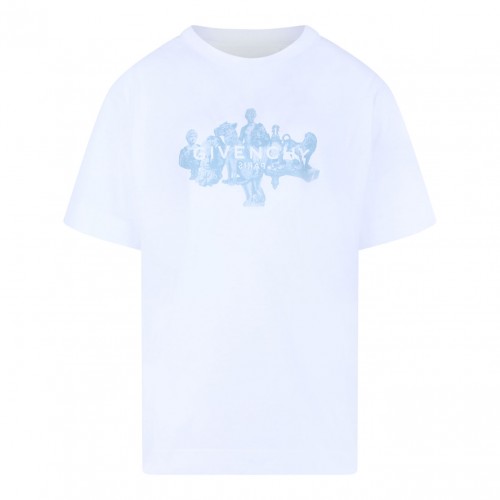 White Logo Print T-Shirt