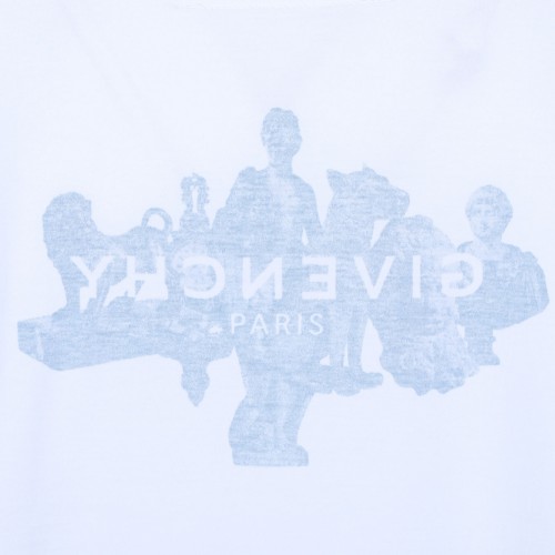 White Logo Print T-Shirt